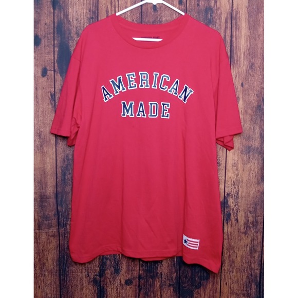 American Giant Other - American‎ Giant Men's Short Sleeve Crew Neck T-Shirt Size XL Red Made in USA